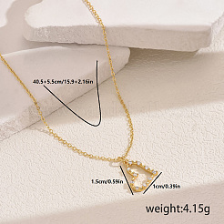 Элегантные полые латунные подвески в форме сердца с кубическим цирконием в виде двухслойных ожерелий&nbsp;ZP2718-3