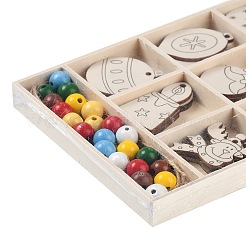 Ciondoli in legno fai da te a tema natalizio&nbsp;LS-WOOD-S063-01E