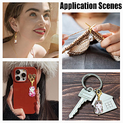 12 шт. 6-х цветные эмалевые подвески-маркеры для фиксации стежков из сплава кошек HJEW-HY00105