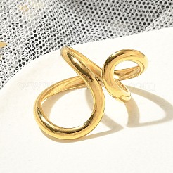 Offener Manschettenring aus Ionenplattierung (IP) 304 Edelstahl für Frauen&nbsp;X-RJEW-M025-02G