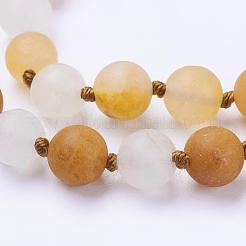 Jade natural topacio collares de abalorios&nbsp;NJEW-P202-36-B23