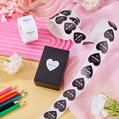 2 рулон 2-х цветных сердечек с наклейками в виде ролла со словами благодарности&nbsp;DIY-TA0013-57