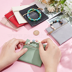 6 шт. 6 цвета искусственной кожи сумки для хранения ювелирных изделий на молнии ABAG-NB0002-15A