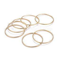 Ensemble de bracelets unis en acier inoxydable 201 pour femmes&nbsp;BJEW-L664-022A-G02