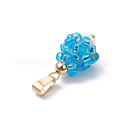 Подвески-слезинки из стеклянных бусин PALLOY-MZ00637