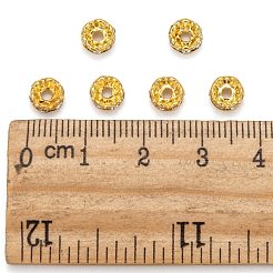 Латунные бусины-разделители из хрусталя класса А&nbsp;RB-A006-6MM-G