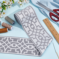 Ленты из полиэстера с геометрической вышивкой 5 м. OCOR-FG0002-14B