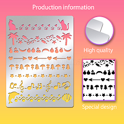 Трафареты для штампов из нержавеющей стали DIY-WH0289-031