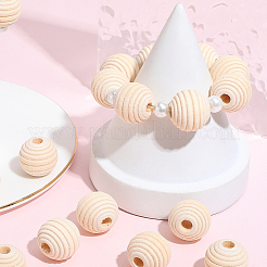 50 шт. бусины из натурального дерева в виде улья&nbsp;WOOD-PA0001-17