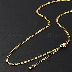 Латунные цепочки панцирного плетения ожерелья для женщин&nbsp;NJEW-D302-31G