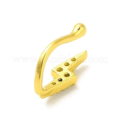 Зажим молнии из прозрачного кубического циркония на кольцах в носу&nbsp;LS-AJEW-F059-06G