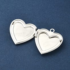 Подвески-медальоны в форме сердца из латуни&nbsp;KK-K414-12B-S