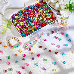 2 пакетик 600 шт непрозрачных акриловых бусин&nbsp;SACR-PA0001-11