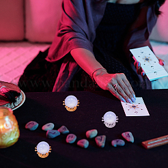 10 шт. 2-цветная основа из цинкового сплава в виде хрустального шара DJEW-GA0001-49