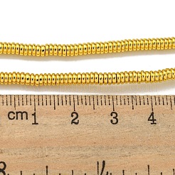 Brins de perles d'hématite non magnétiques synthétiques galvanisées&nbsp;G-I360-C01-01