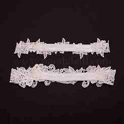 Elastische Brautstrumpfbänder aus Spitze&nbsp;LS-OCOR-WH0075-02