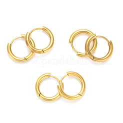 Boucles d'oreilles créoles en acier inoxydable 304 avec placage ionique (IP)&nbsp;EJEW-O087-06F-G
