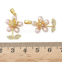 Латунные микро проложить кубического циркония подвески&nbsp;KK-H076-06G-01