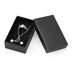 Прямоугольная картонная бумажная шкатулка для драгоценностей&nbsp;CON-TAC0015-01F