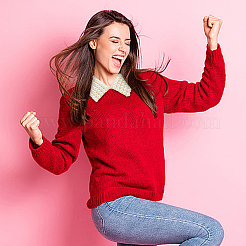 2 шт. двухцветные съемные тканевые женские воротники DIY-AN0001-16