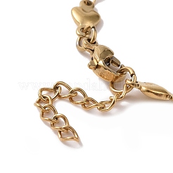 Braccialetti a catena in acciaio inossidabile 304 placcati ioni (ip)&nbsp;BJEW-P236-30G-06