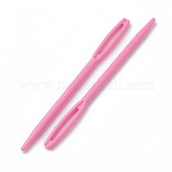 子プラスチックニット針縫製編みクロスステッチ  ショッキングピンク  71x4x3mm  穴：17x2mm  約1000個/袋&nbsp;TOOL-R030-04