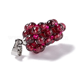 Подвески с гроздьями натурального граната X-G-G928-01P