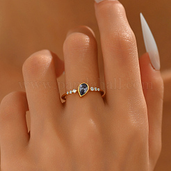 Элегантное винтажное серебряное кольцо-капля с цирконием S925 для женщин PV7544-3