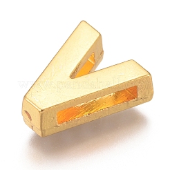 合金スライドチャーム  クリスタルラインストーン付き  文字L  文字.v  V：12x11x4.2mm  穴：2x8mm&nbsp;PALLOY-WH0070-30V