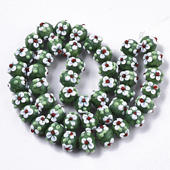 Бусы лэмпворк ручной работы LAMP-N021-001D