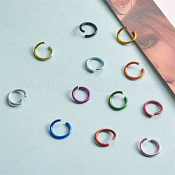 アルミ丸カン  オープン丸カン  丸いリング  ミックスカラー  20ゲージ  6x0.8mm  内径：4.4mm  1200個/箱&nbsp;ALUM-CJ0001-02