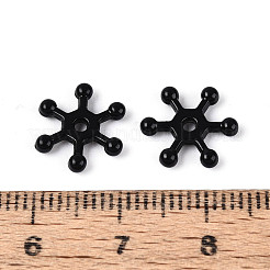 Perline distanziatrici a forma di fiocco di neve in lega verniciate a spruzzo&nbsp;PALLOY-T094-19E