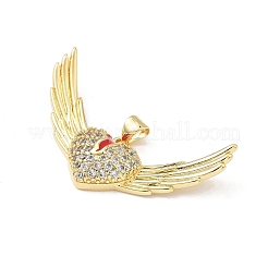 Латунные микропаве прозрачные подвески с фианитом KK-B141-34G