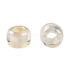 TOHOラウンドシードビーズ  日本製シードビーズ  （352)つの内側の色のクリスタル/バターイエロー  15/0  1.5mm  穴：0.7mm  約3000PCS /ボトル  10 G /ボトル&nbsp;SEED-JPTR15-0352