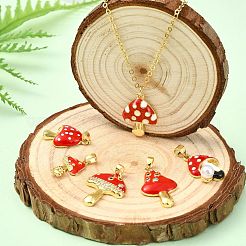 6 шт. 6 стиля латунные подвески с микропаве и кубическим цирконием&nbsp;KK-CJ0003-94