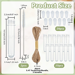 20 шт. прозрачные контейнеры для шариков из ПЭТ-трубки&nbsp;FIND-OC0013-76