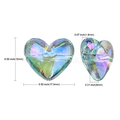 Покрытие ab цвет прозрачных акриловых бусин&nbsp;PACR-CJ0001-15