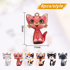 48шт 6 стиля подвески из сплава с эмалью&nbsp;ENAM-DR0001-04