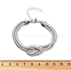 Браслеты из железной змеиной цепи для женщин BJEW-G744-01P-1