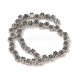 Estilo tibetano hebras de abalorios de aleación de flores&nbsp;TIBEB-O007-06-RS