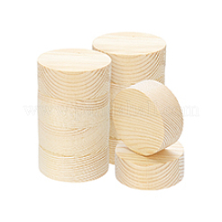 未完成のウッドシート  フラットラウンド  湯通しアーモンド  50x20mm&nbsp;WOOD-WH0050-069A
