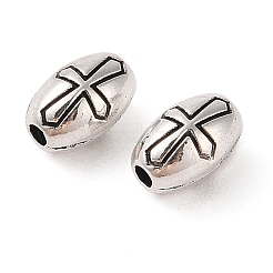 Сплавочные овальные бусины тибетского стиля  FIND-C060-019AS