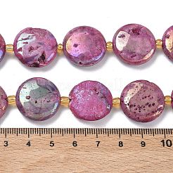 Hebras de cuentas de cristal de geoda druzy electrochapadas&nbsp;G-G459-04I
