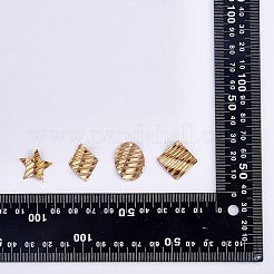 14個7スタイル304ステンレススチールペンダント  テクスチャ  三角形と菱形と星  ゴールドカラー  16.5~22.5x13.5~22.25x2~3mm  穴：1.2~1.4mm  2個/スタイル&nbsp;STAS-SZ0002-71