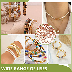 150 шт. латунные бусины-разделители с покрытием из розового золота&nbsp;KK-PH0010-92RG