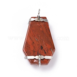 Природные красной яшмы подвески G-C246-01D-P
