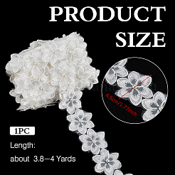 3.8~4 ярд двухслойной оранжевой АБС-ленты с цветочным кружевом&nbsp;OCOR-MA0001-33A