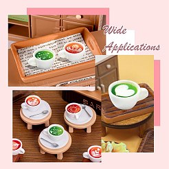 40 шт. 8 стиля непрозрачной смолы для украшения кофейной чашки&nbsp;CRES-CJ0001-83