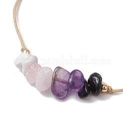 Браслеты из плетеных бусин из смешанных натуральных и синтетических драгоценных камней BJEW-JB11036-02