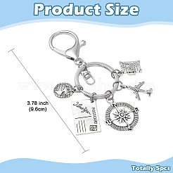 5 шт. дорожный брелок из сплава&nbsp;KEYC-YW00244